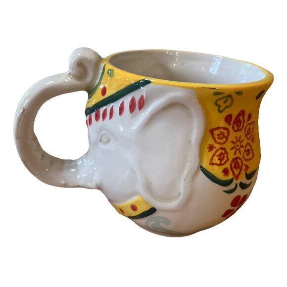 Unique Elephant Painted Coffee/tea/chocolate Mug/Cup Boho Circus - Picture 3 of 8